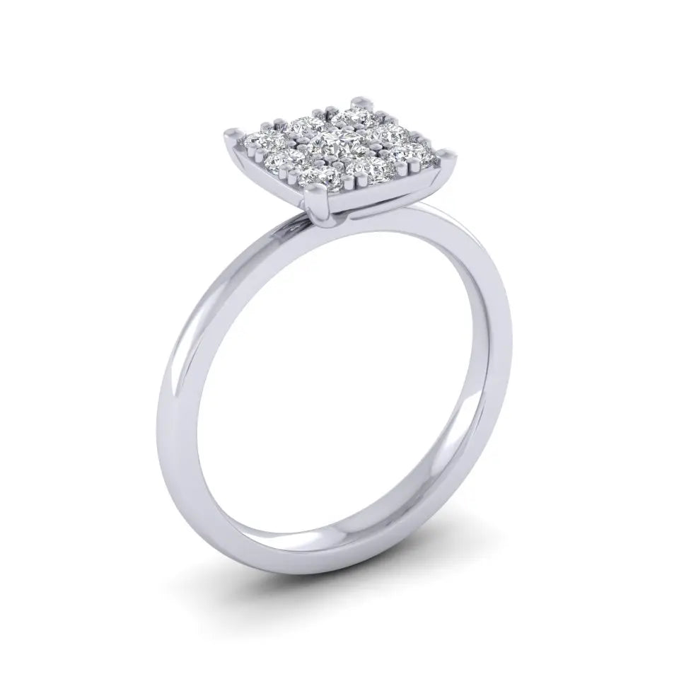Square brilliant cut on sale